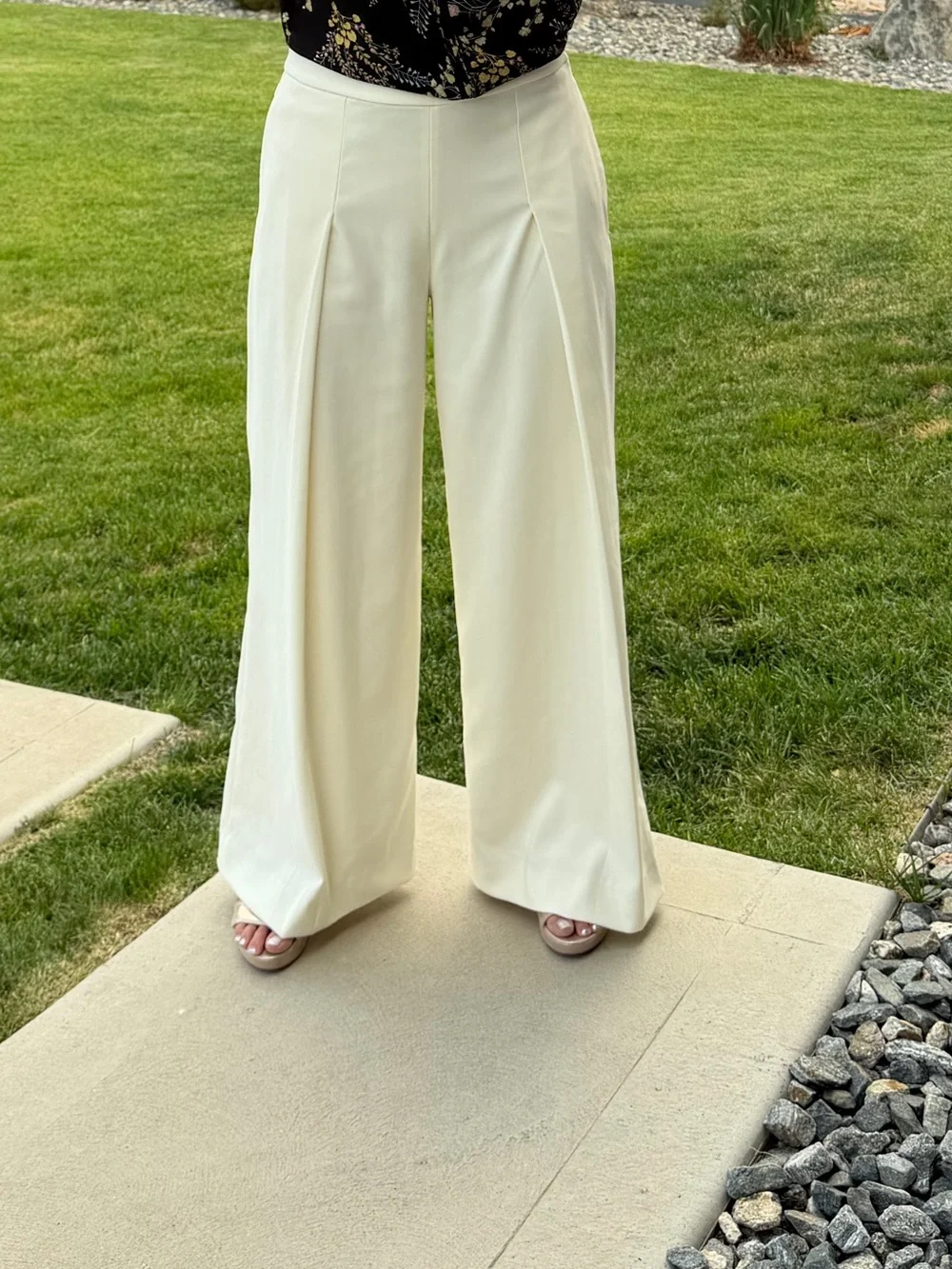 Wide Leg Ivory Trousers Ralph Lauren